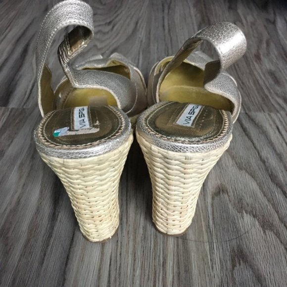 Via Spiga Wedge 4” Heels espadrilles Sandals - Picture 3 of 6